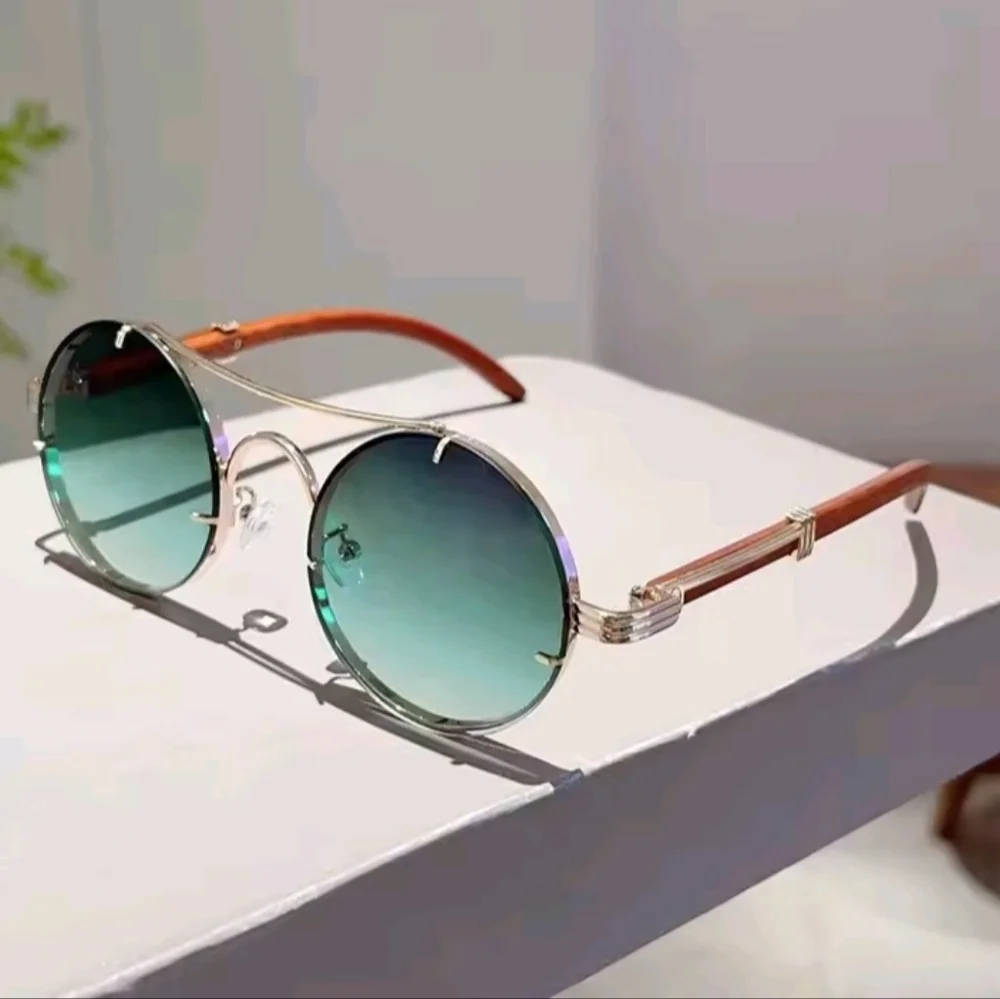 Unisex Round Gradient Sunglasses